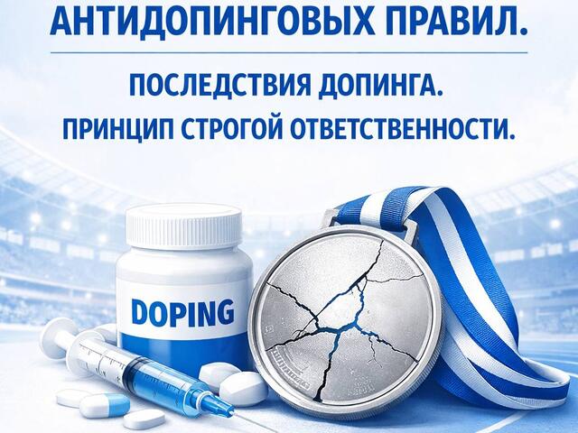 Вебинар: Нарушение антидопинговых правил. Последствия допинга. Принцип строгой ответственности.